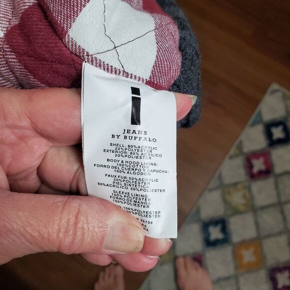 Jeans by Buffalo Hooded Toggle Button Fair Isle Sweater Jacket - Picture 12 of 12